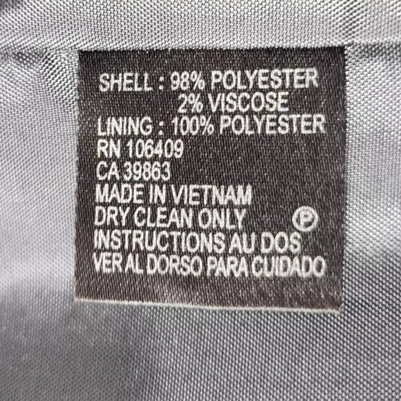 Tahari Arthur S. Levine Charcoal Pinstripe Women's Sz 4 Jacket One Button Lined - Picture 5 of 10